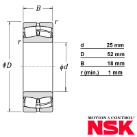 Подшипник 22205 CE4S11 NSK_1