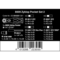 Набор головок и бит 18 шт. Zyklop Pocket Set 2 8009 Wera_7