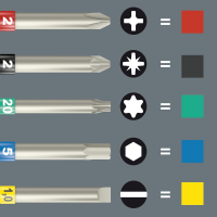 Набор бит с рукояткой 1/4" Kraftform Kompakt 60 Tool Finder Wera_1