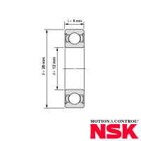 Подшипник 6001 DDUC3 NSK_1