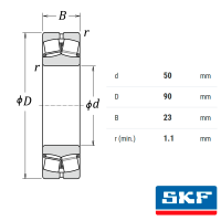 Rulment 22210 E/C3 SKF_1